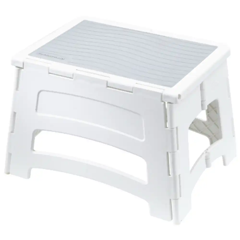 folding step stool, plastic
