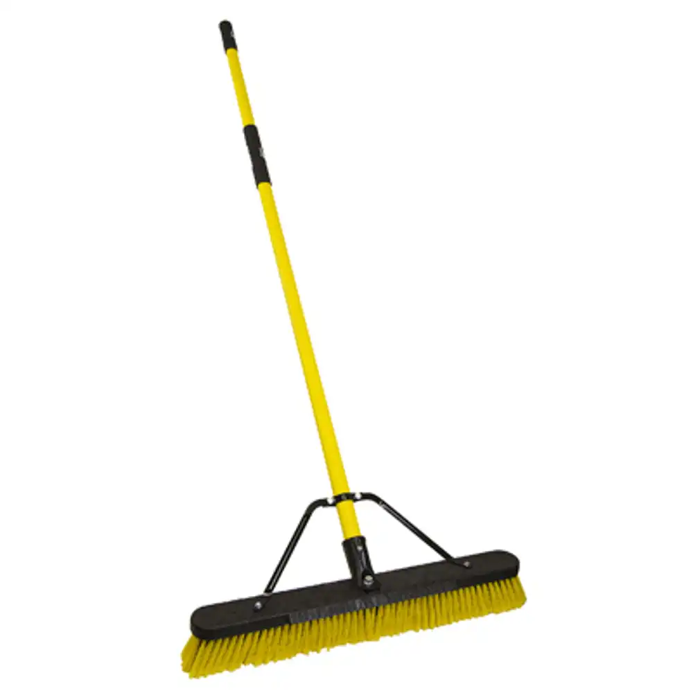 jobsite push broom, commercial grade, 24 in.