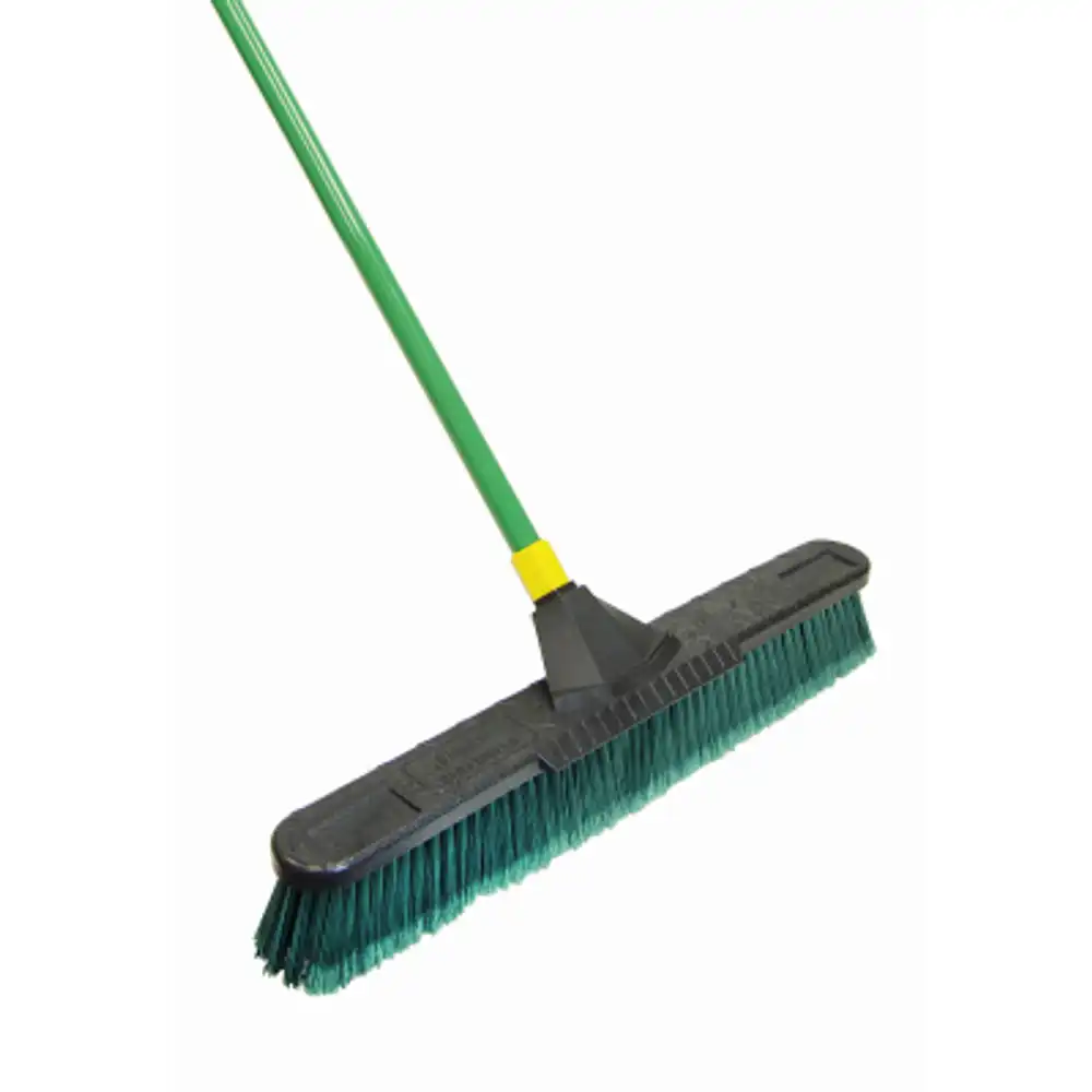 super bulldozer push broom, indoor/outdoor, green, 24 in.