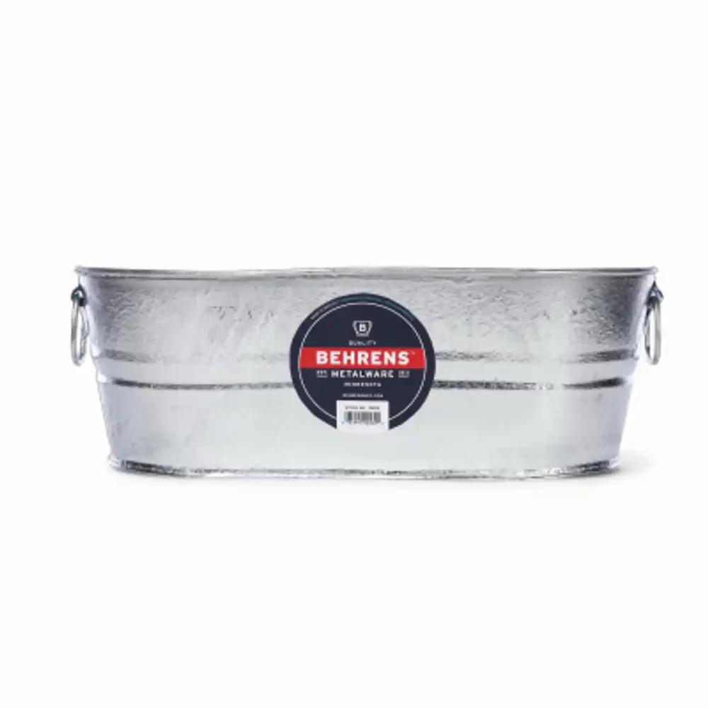 oval tub, weather & rust resistant steel, 4-gals.