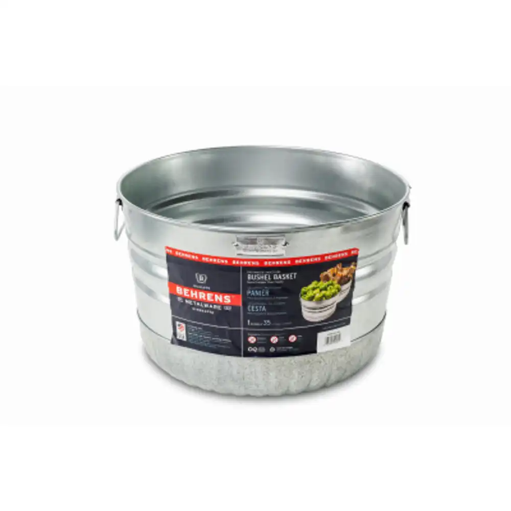 utility basket, sheet steel, bushel