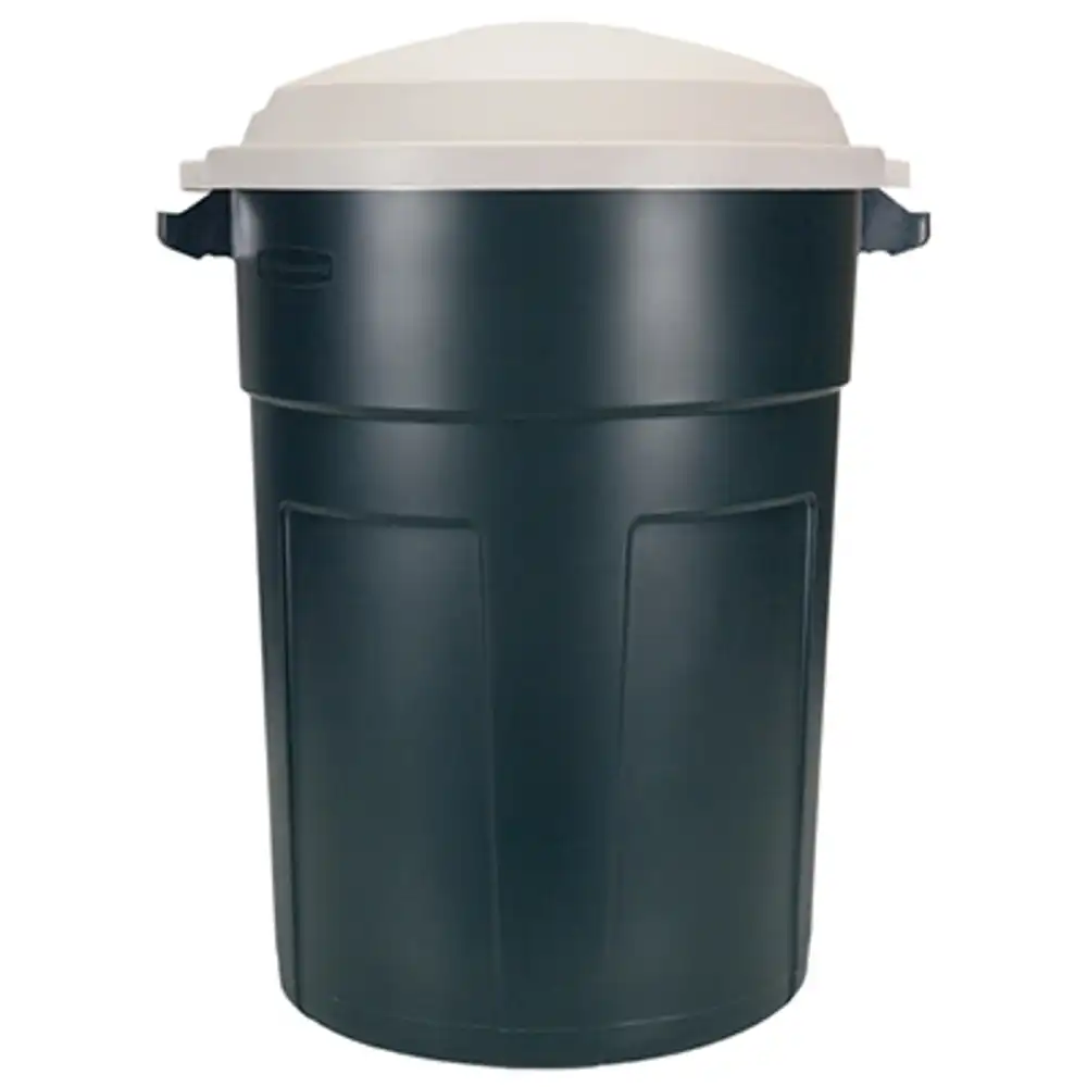 roughneck 32 gallon plastic trash can with lid