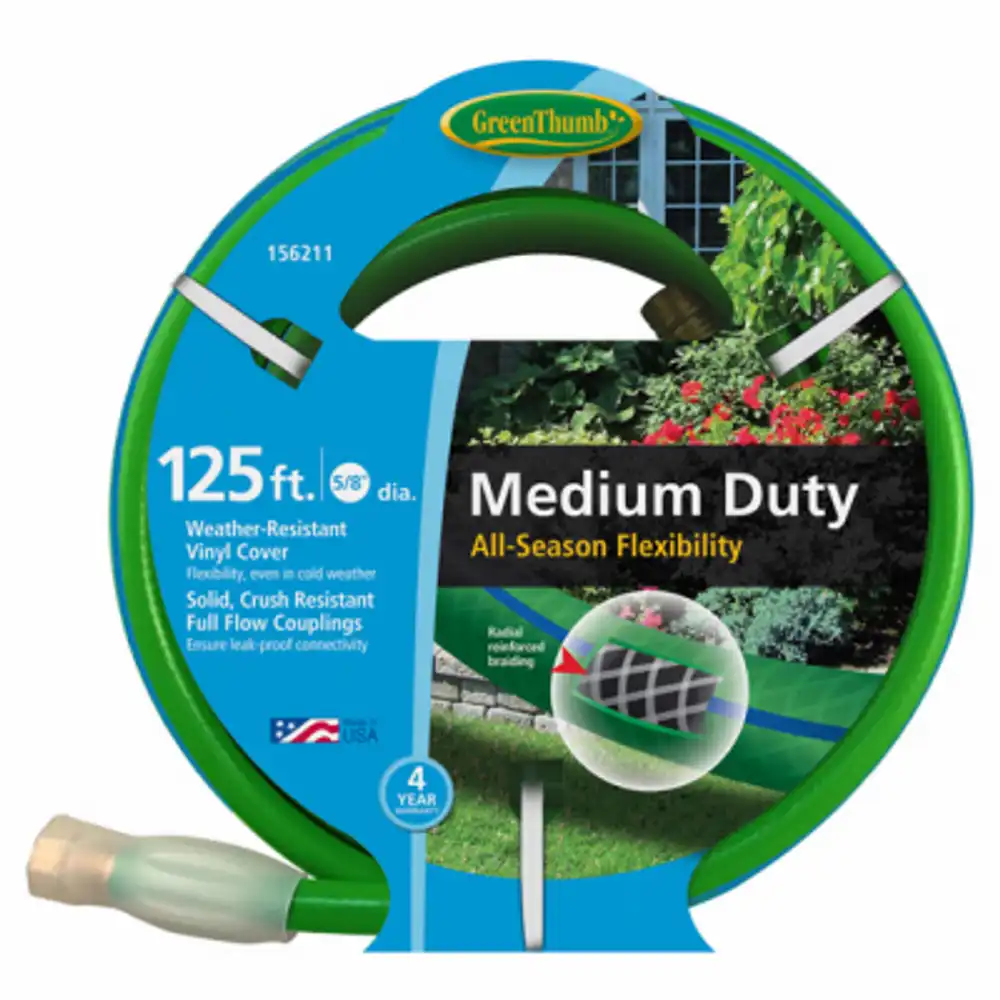 all-weather garden hose, medium-duty, 5/8-in. x 125-ft.