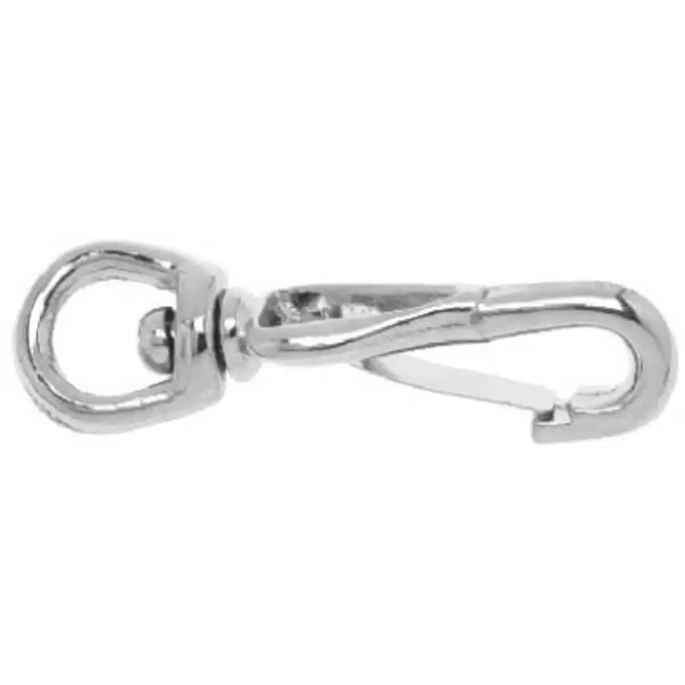 spring snap, round eye swivel, zinc, 1/4 in.