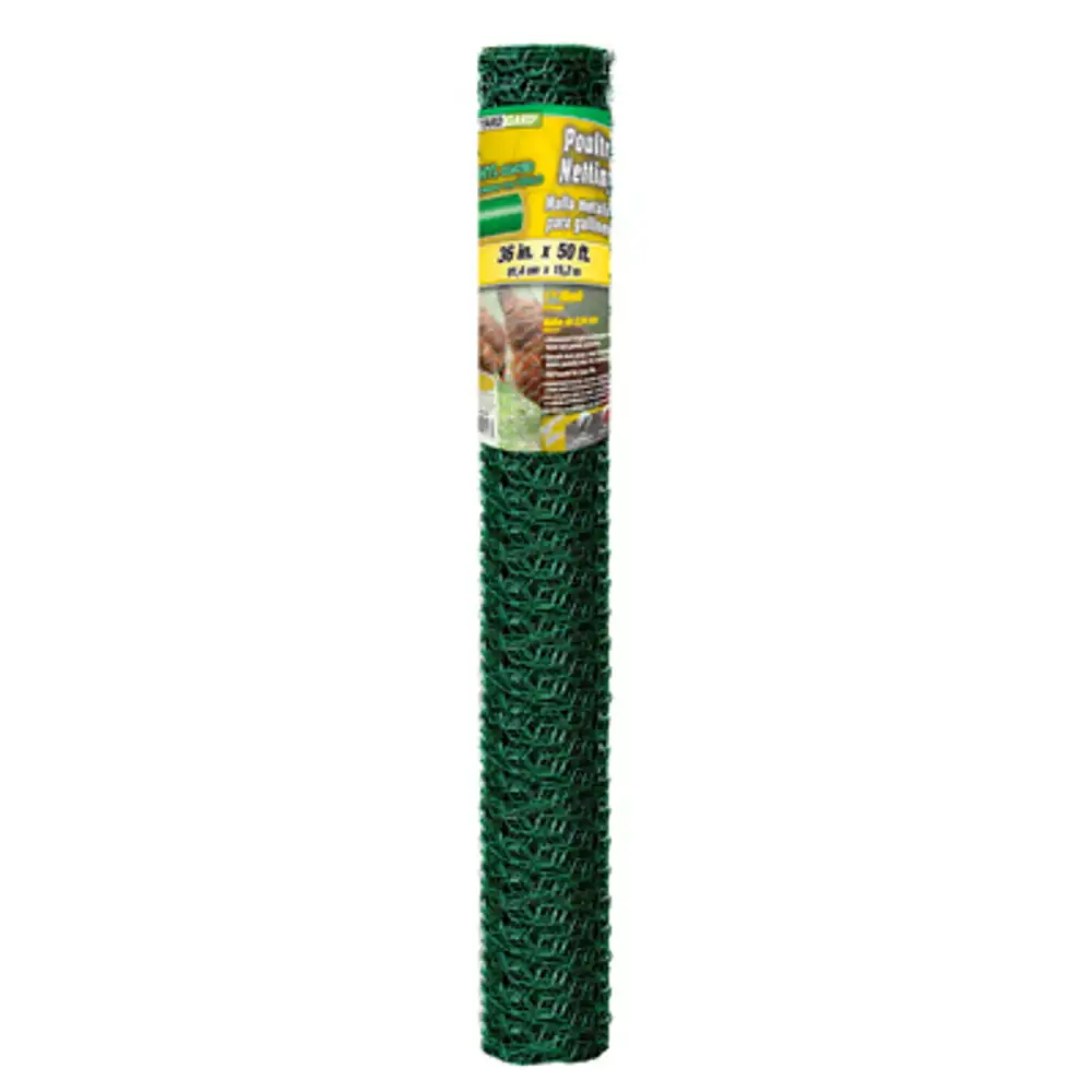 poultry netting, green pvc coating, 1-in. mesh, 36-in. x 50-ft.