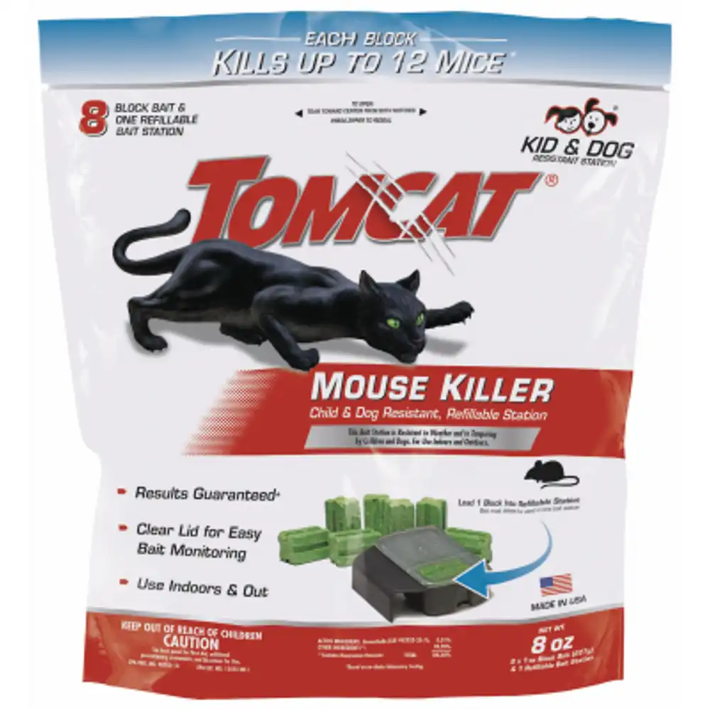 mouse killer station, refillable, 8-pk.