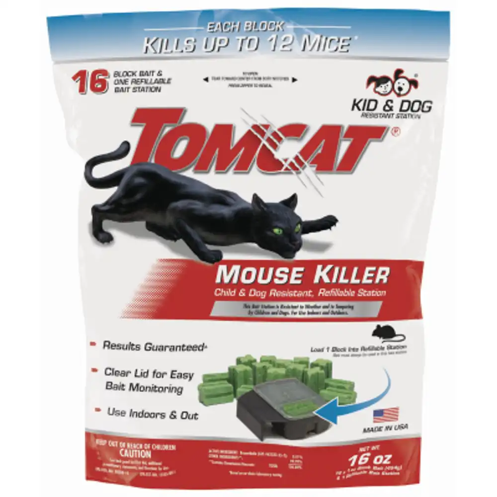 mouse killer station, refillable, 16-pk.