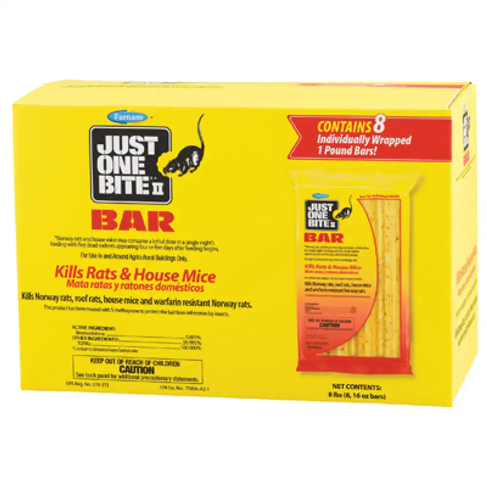 just one bite ii rat/mouse killer, 16 oz. bars, 8-ct.