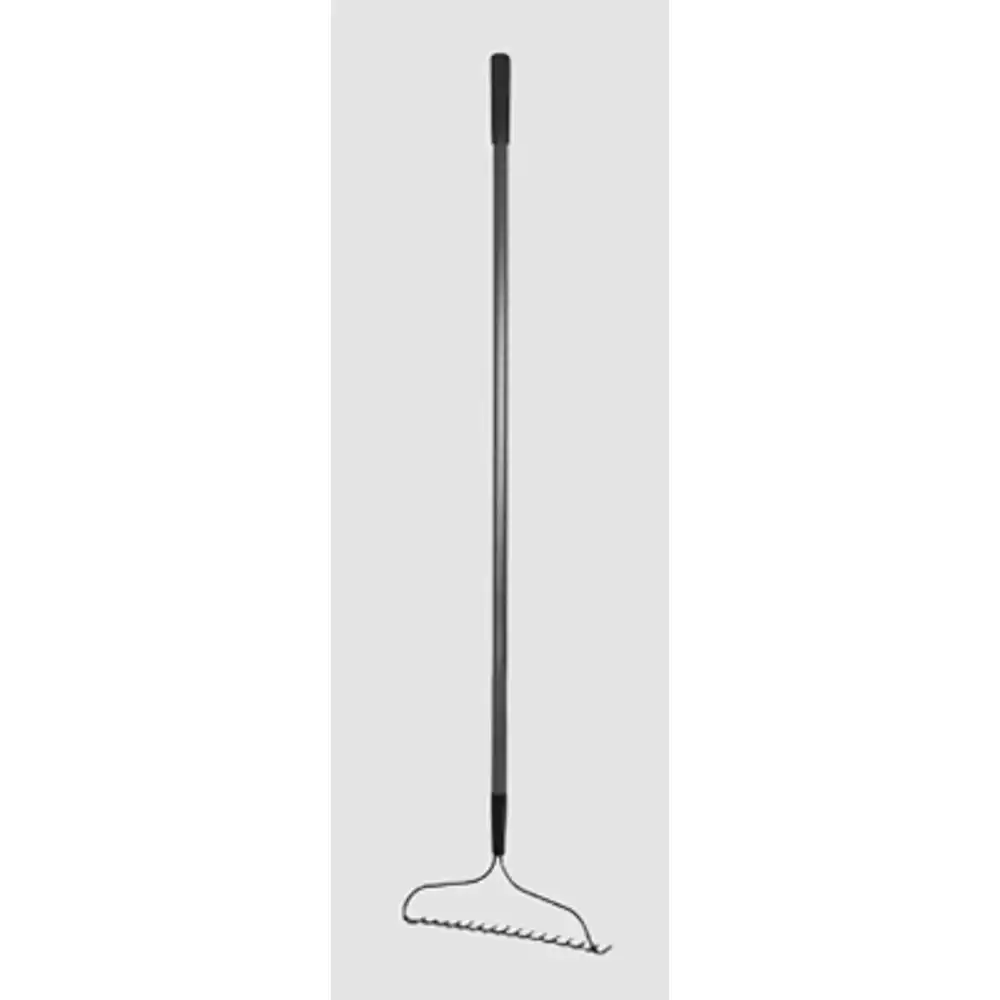 bow rake, 14-tines, fiberglass handle