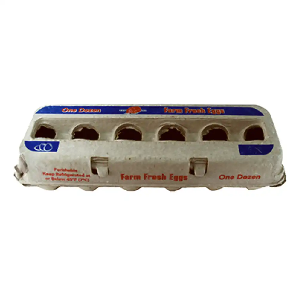 egg carton, paper, holds 1 dozen