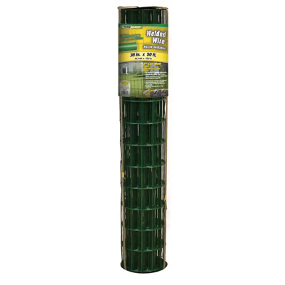welded wire fence, green pvc coated, 2 x 3-in. mesh, 36-in. x 50-ft.