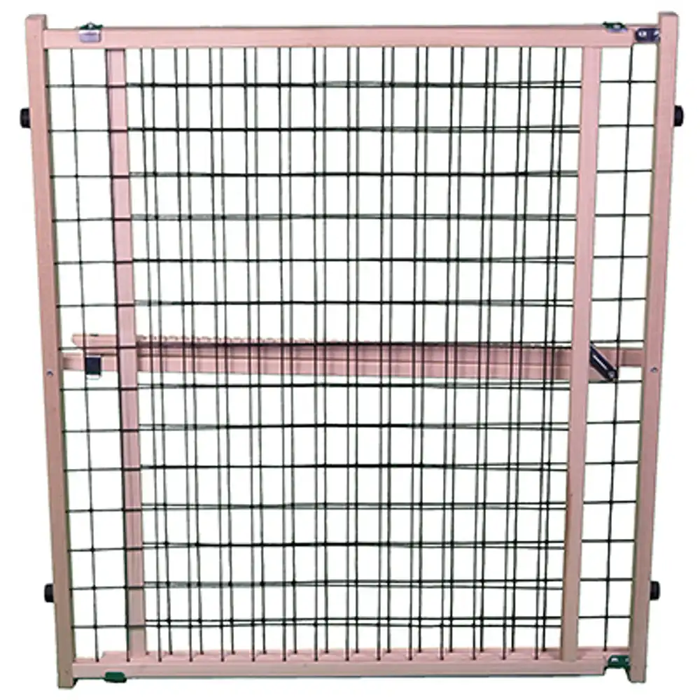 pet gate, wire mesh, 29.5 to 50 x 32 in.