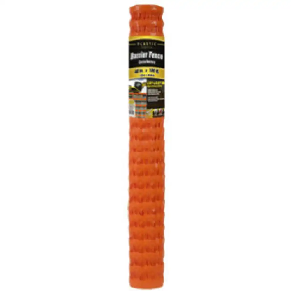 orange pvc safety/barrier mesh fence, 4 x 50-ft.