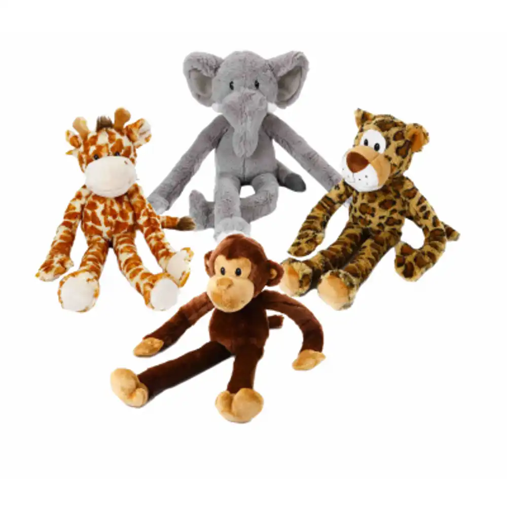 swingin' safari large plush squeaky dog toy, 22 in.