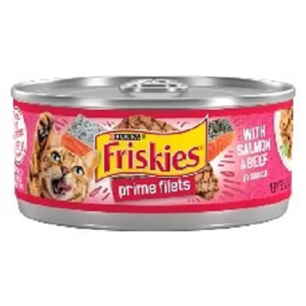 cat food, salmon & beef, 5.5 oz. can