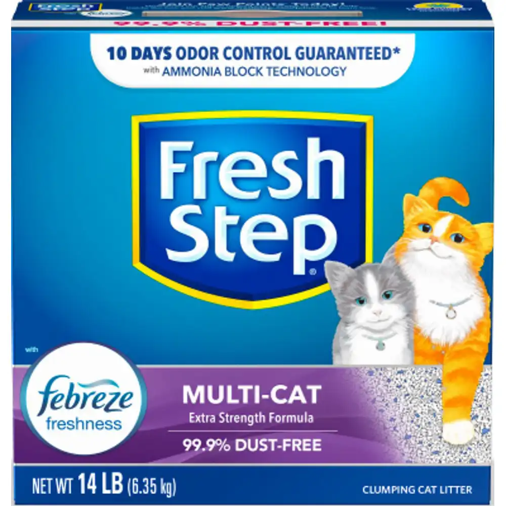 cat litter, multi-cat scoopable, scented, 14 lbs.