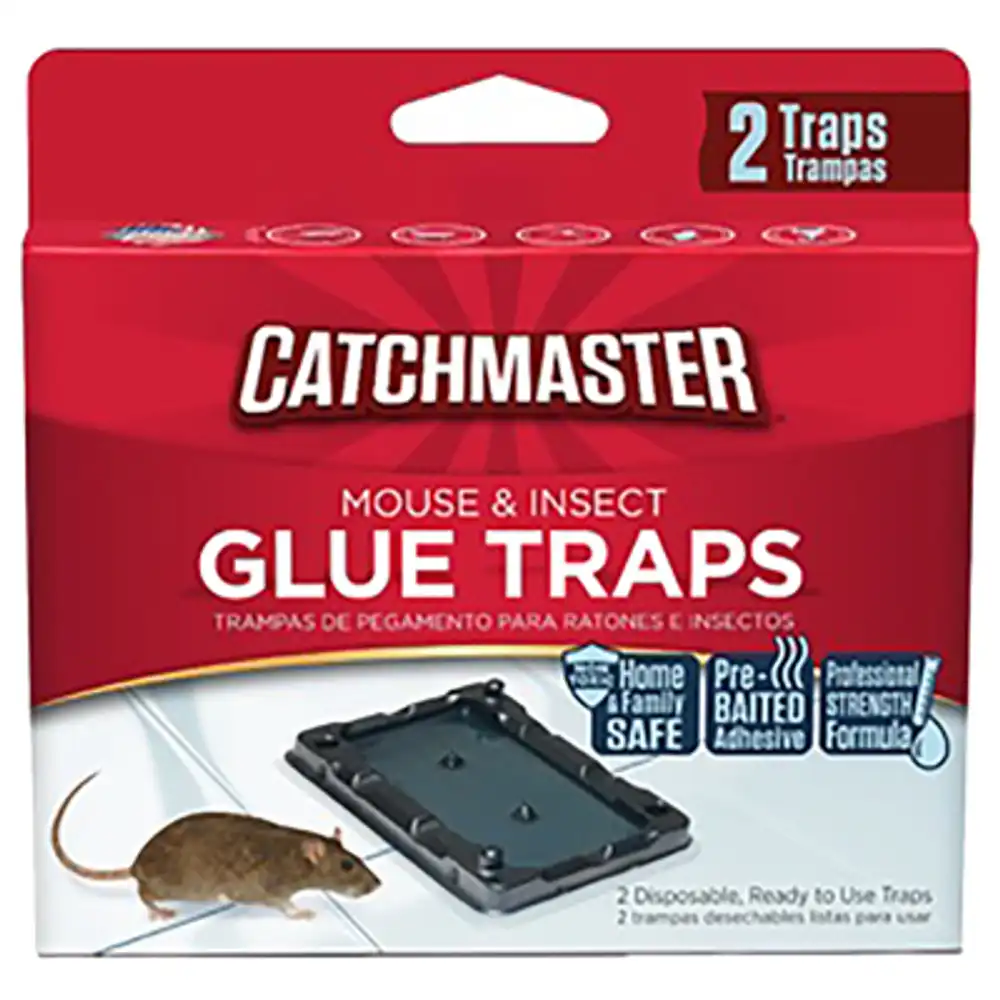 mouse & insect glue traps, baited, 2-pk.