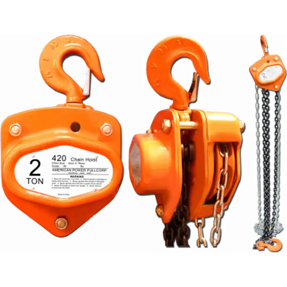 2-ton lift chain block hoist, 10 ft.