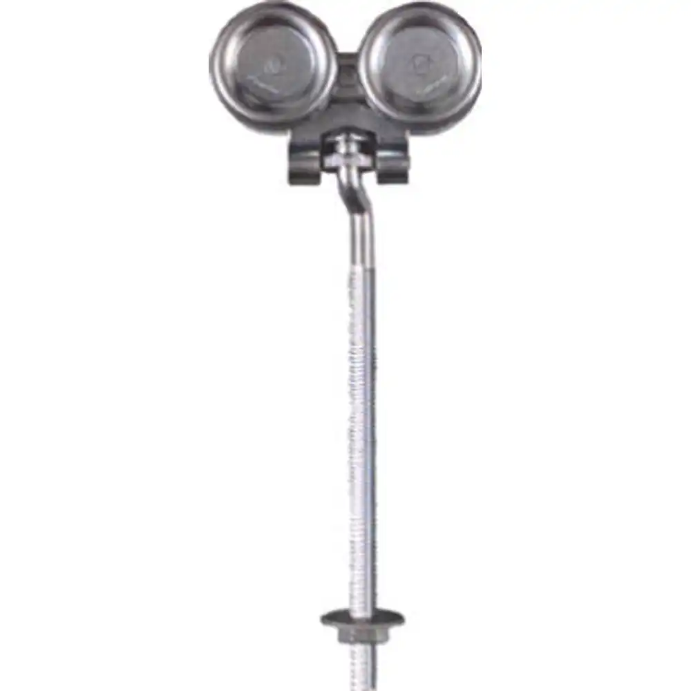 sliding barn door box rail roller hanger, zinc, 9 in. bolt, 2-pk.