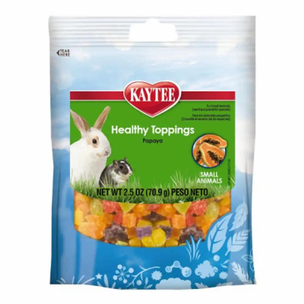 healthy toppings small animal treat, papaya flavor, 2.5 oz.