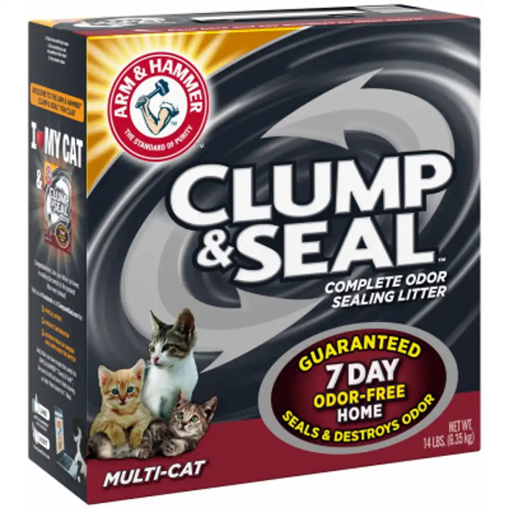 cat litter, multi-cat clump & seal, 14 lbs.
