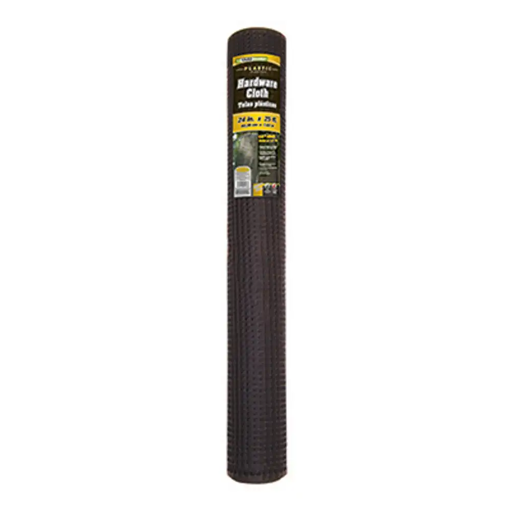 hardware cloth fence, black plastic, 2 x 25-ft.
