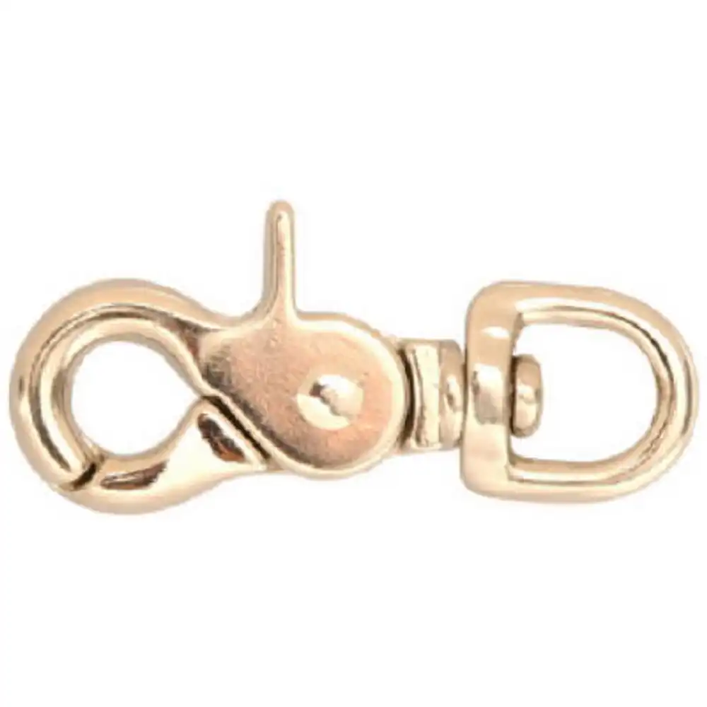 die cast zinc with nickel finish swivel round eye bolt snap, 1/2 in.