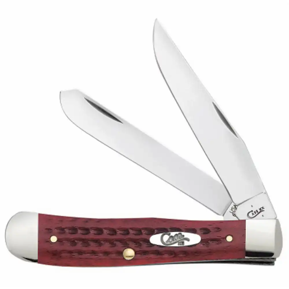 pocket worn old red bone corn cob jig trapper knife