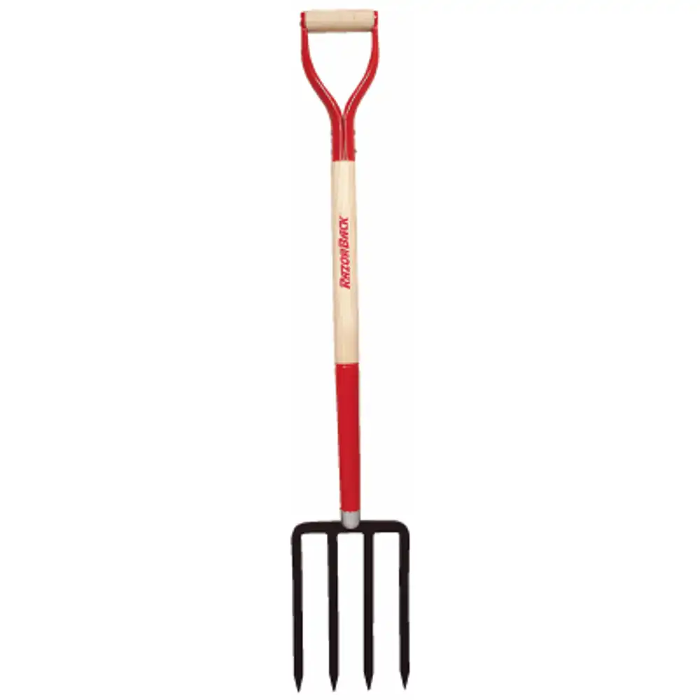 spading fork, heavy-duty, 4-tine, armor d-grip