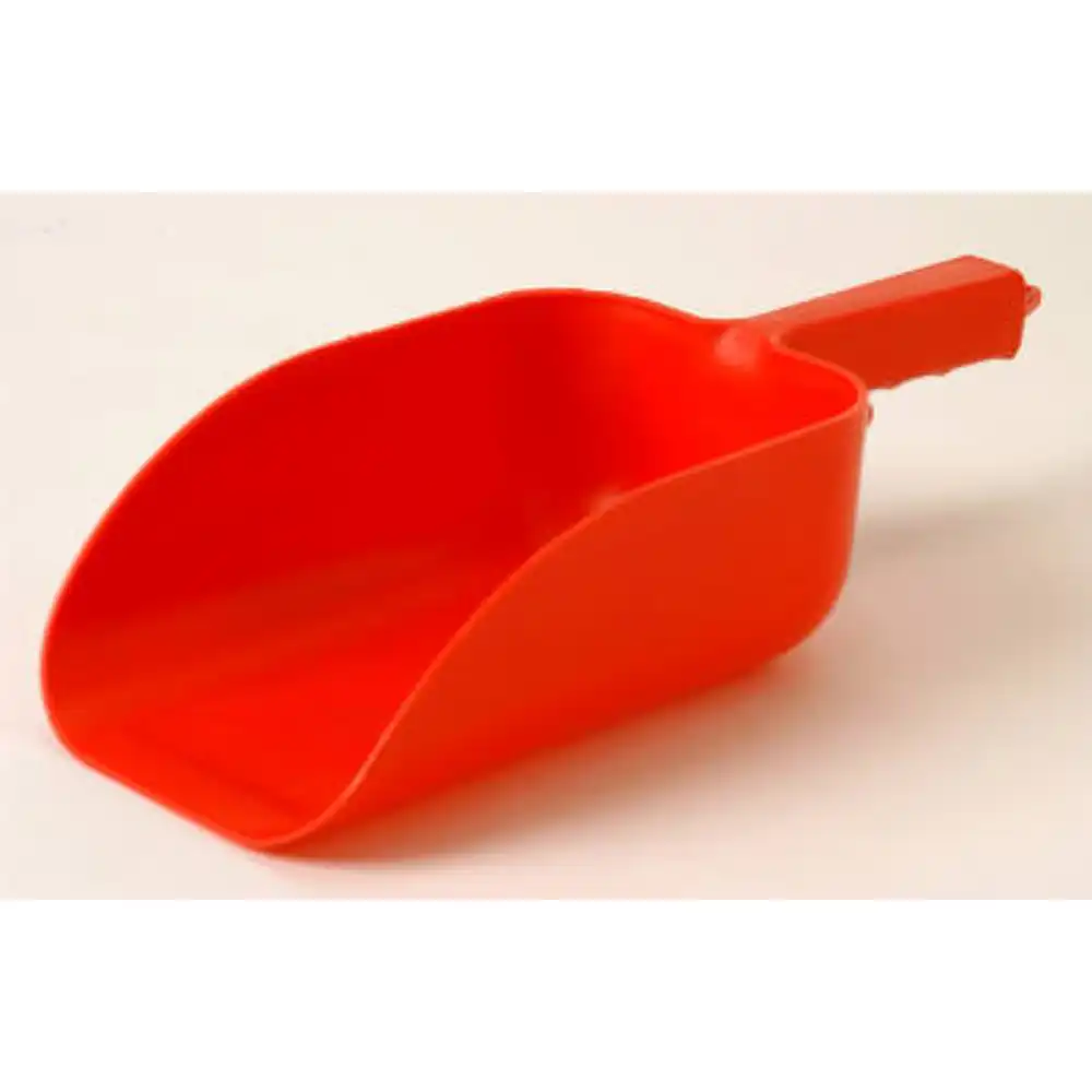 feed scoop, red styrene, 5-pts.