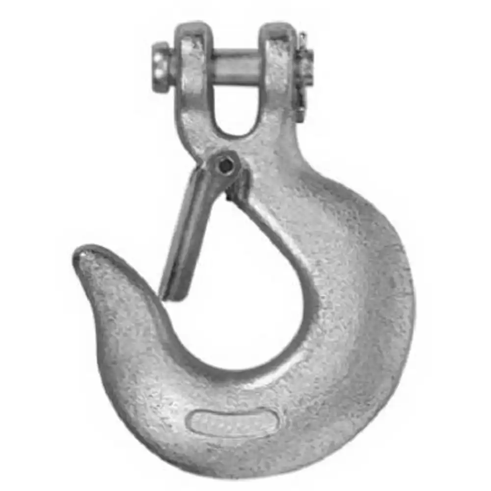 zinc clevis slip hook with latch, .25 in.