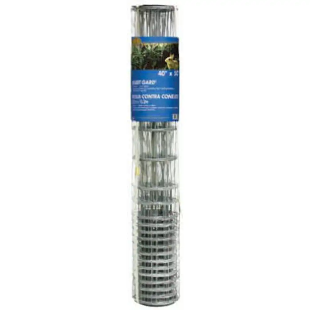 galvanized welded wire mesh rabbit fence, 1 x 4-in. mesh, 28-in. x 50-ft.