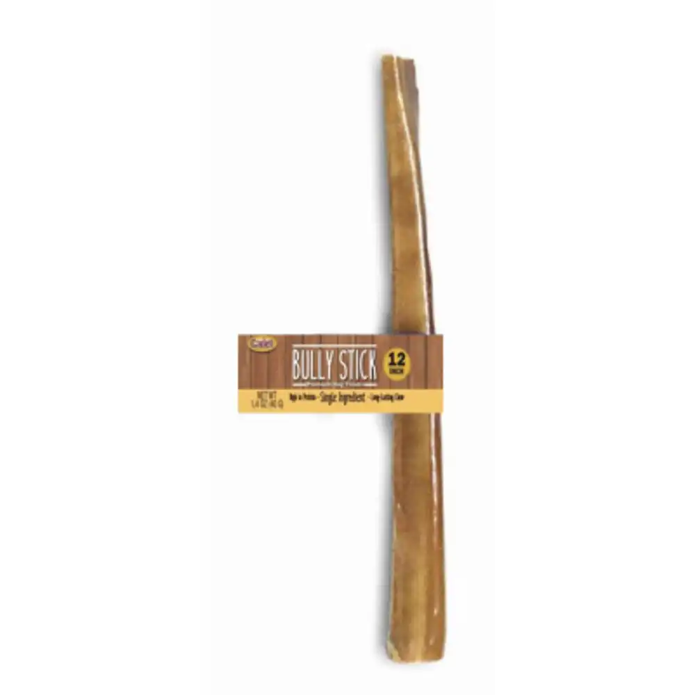 bully sticks real meat dog treat, 12 in.