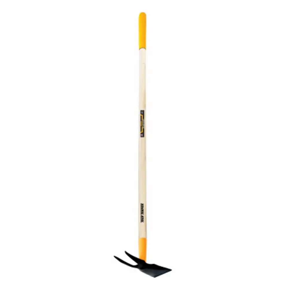 weeding hoe, 2-prong, cushion grip handle