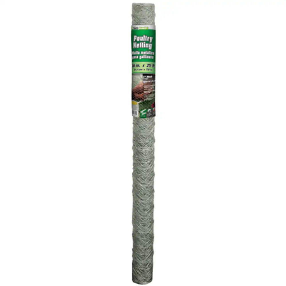 galvanized poultry netting, 2-in. mesh, 36-in. x 25-ft.