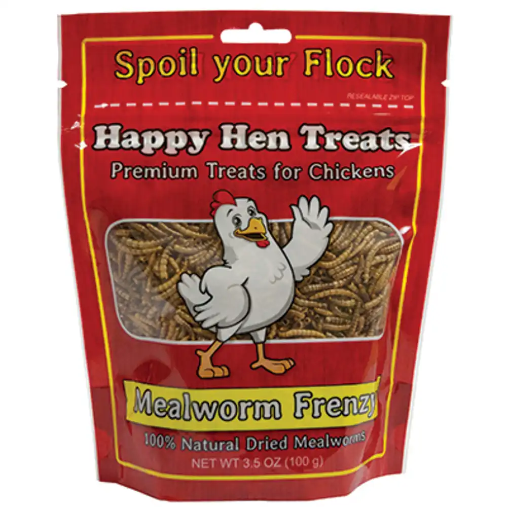 poultry treats, mealworm, 3.5-oz.