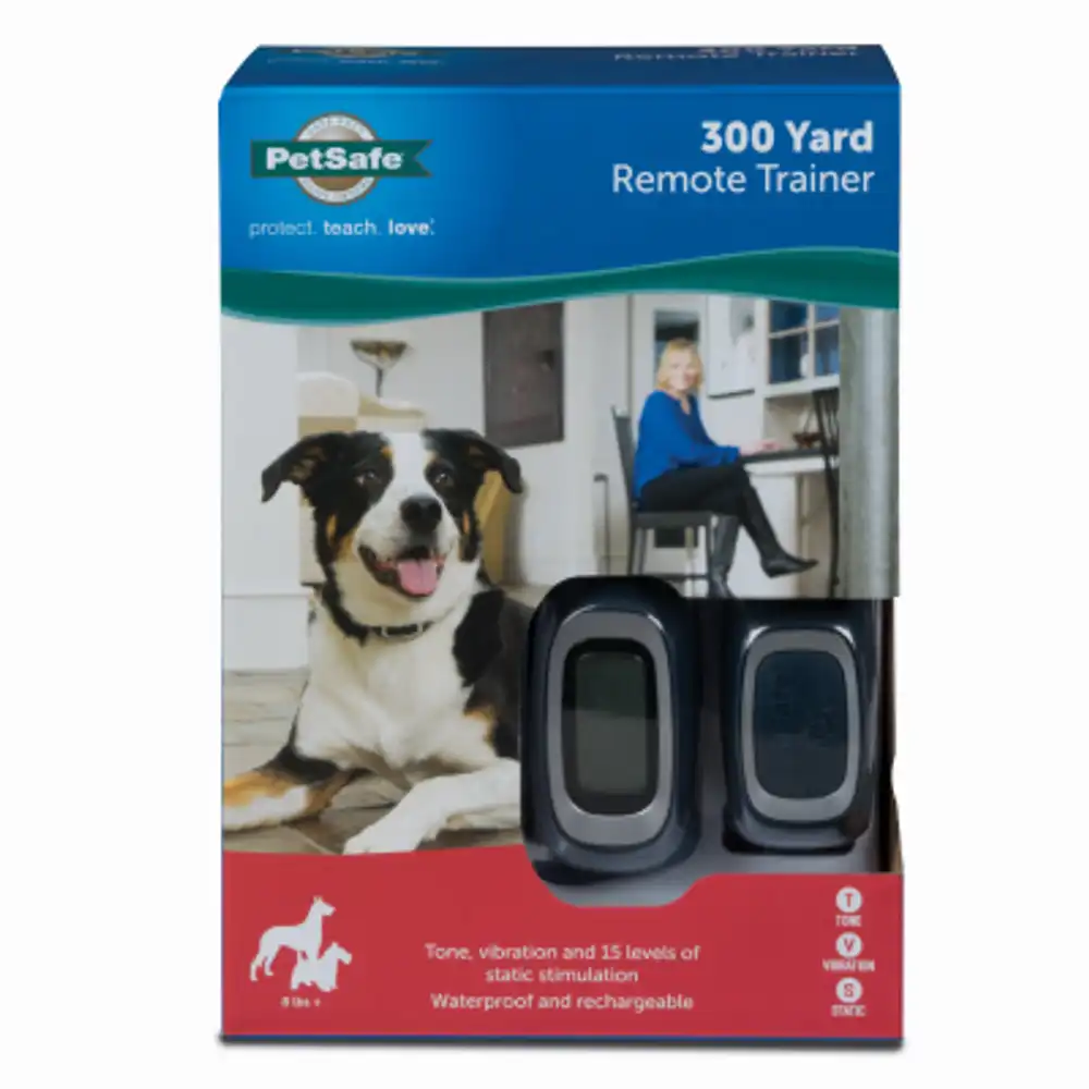 dog training collar system, remote-controlled, 300-yd.