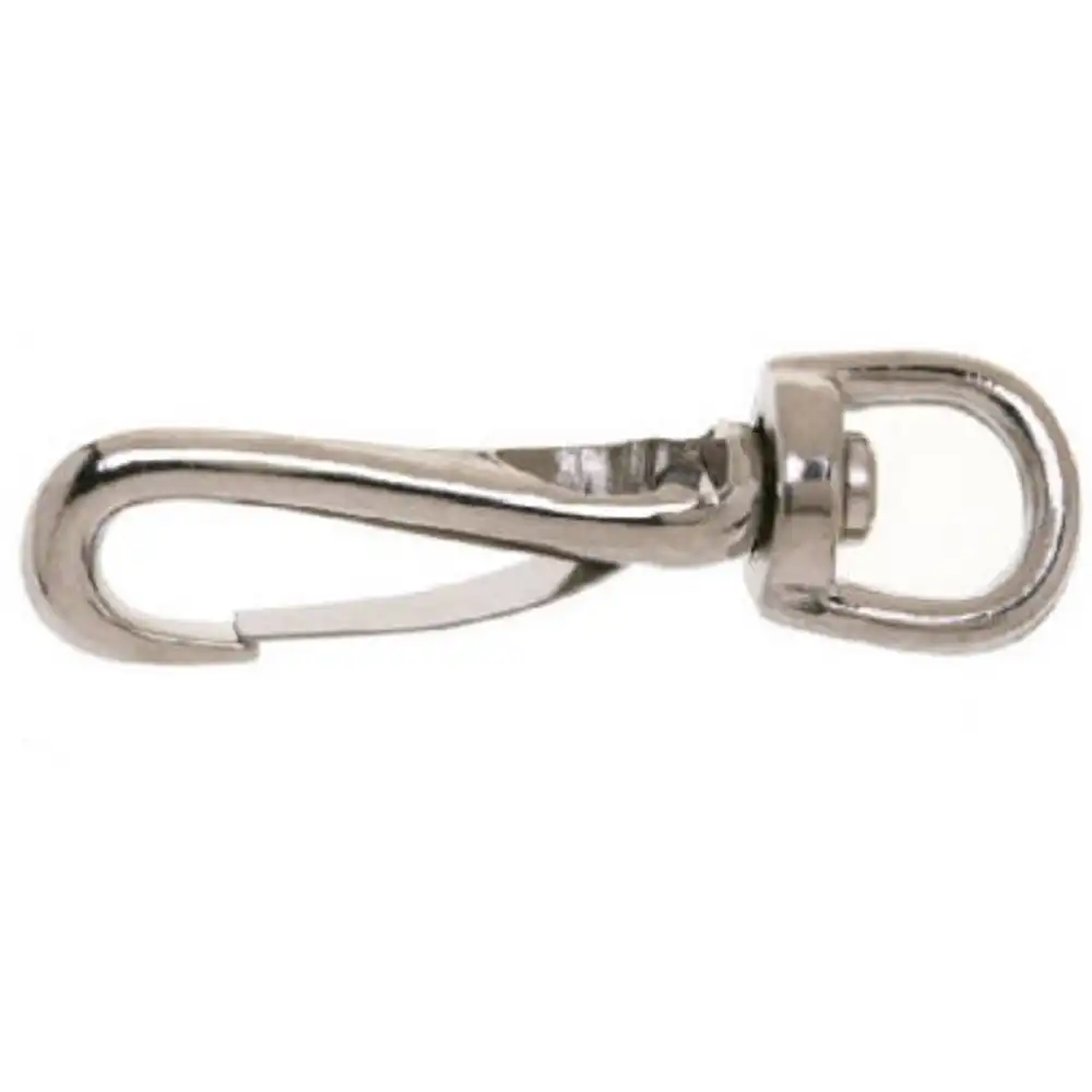 spring snap, swivel round eye, zinc/nickel, 3/8 in.