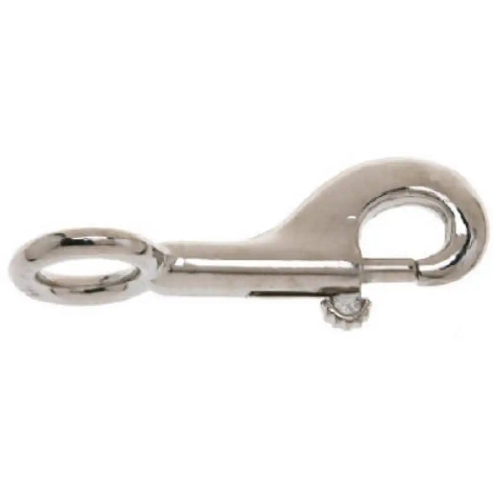 bolt snap, rigid round eye, zinc/nickel, 5/8 in.