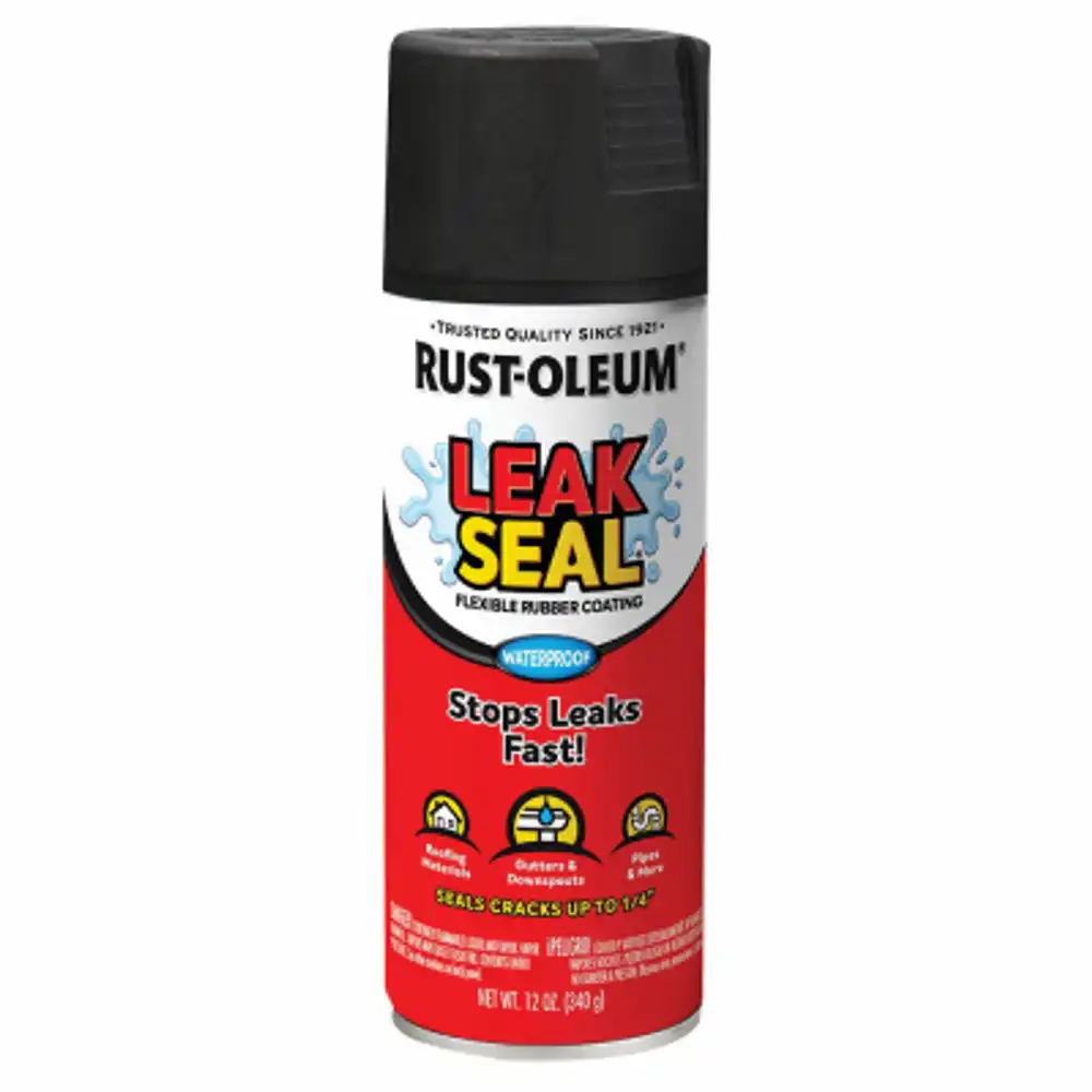 leakseal spray coating, black, 12-oz.