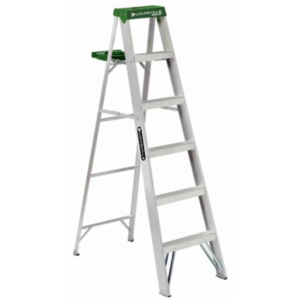 step ladder, aluminum, type ii, 6-ft.