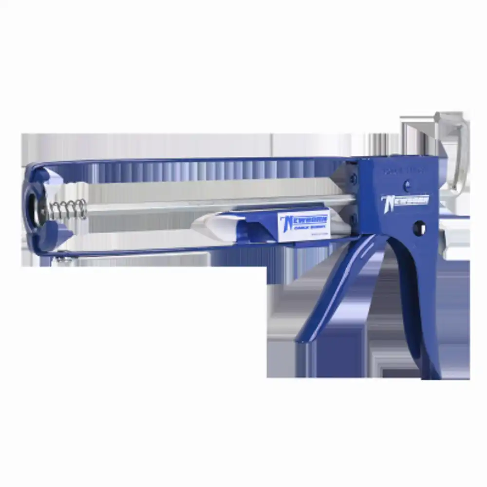 caulking gun, provides perfect bead, ez-load front, 10:1 thrust ratio, blue, 1/10-gallon