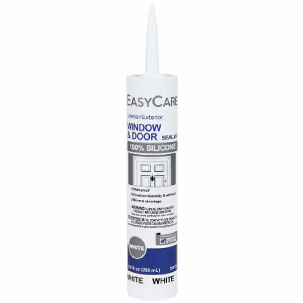 window & door silicone caulk, white, 9.8-oz.