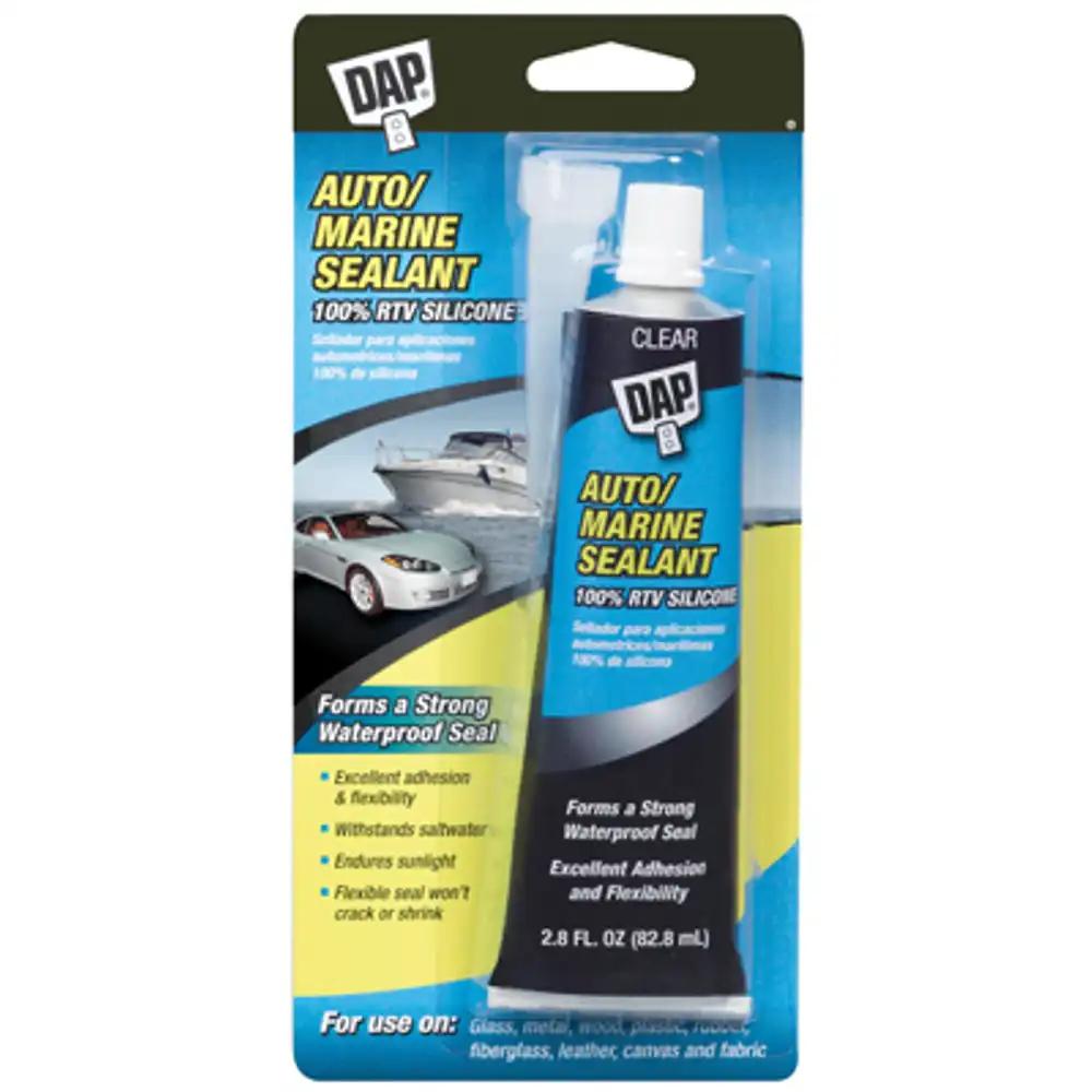 auto & marine sealant, silicone rubber, 2.8-oz.