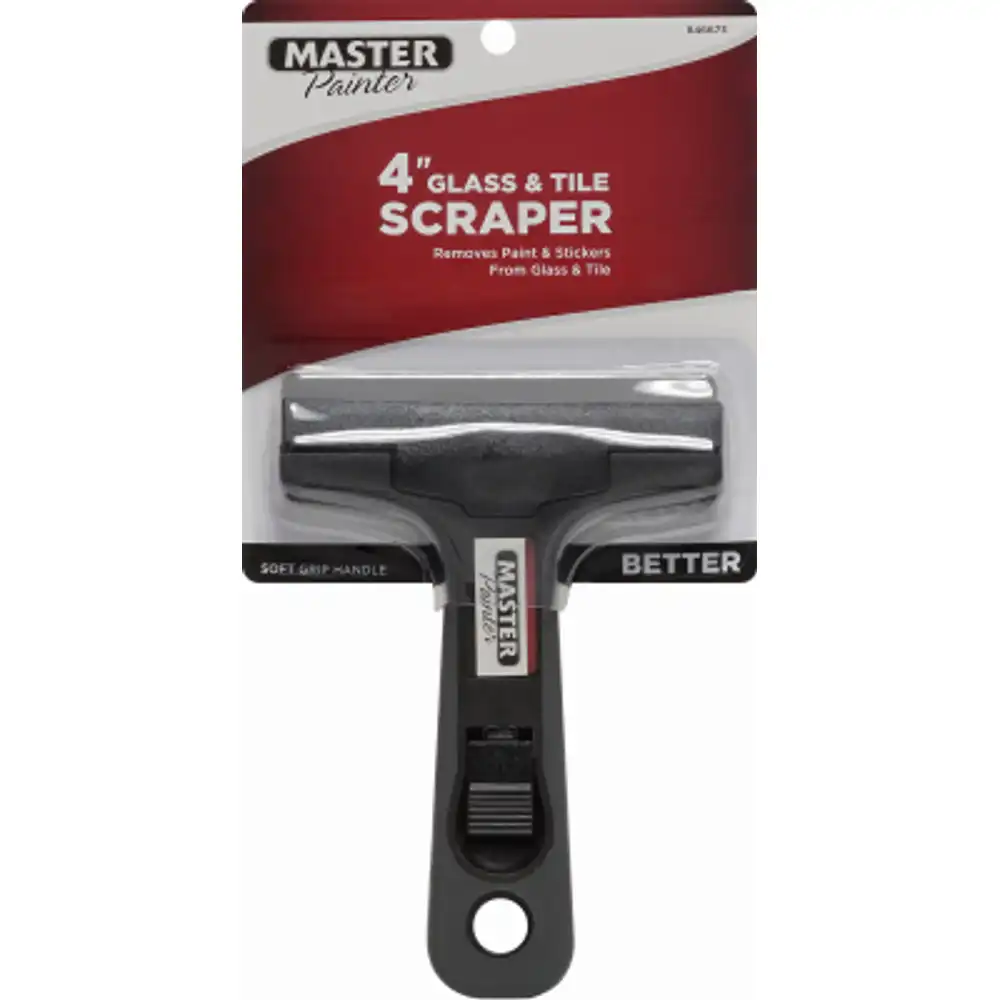 soft grip wide glass & tile scraper, 4-in.