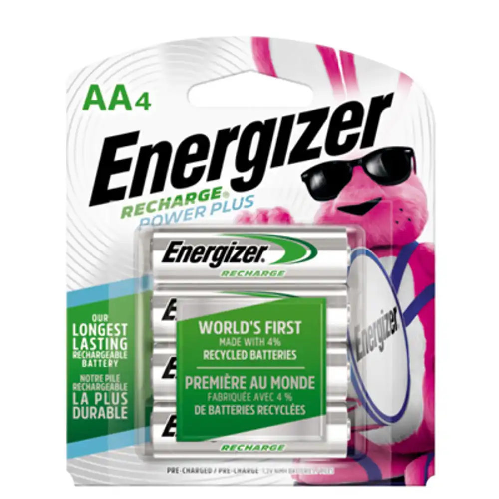 rechargeable aa (double a) batteries, 4 pack
