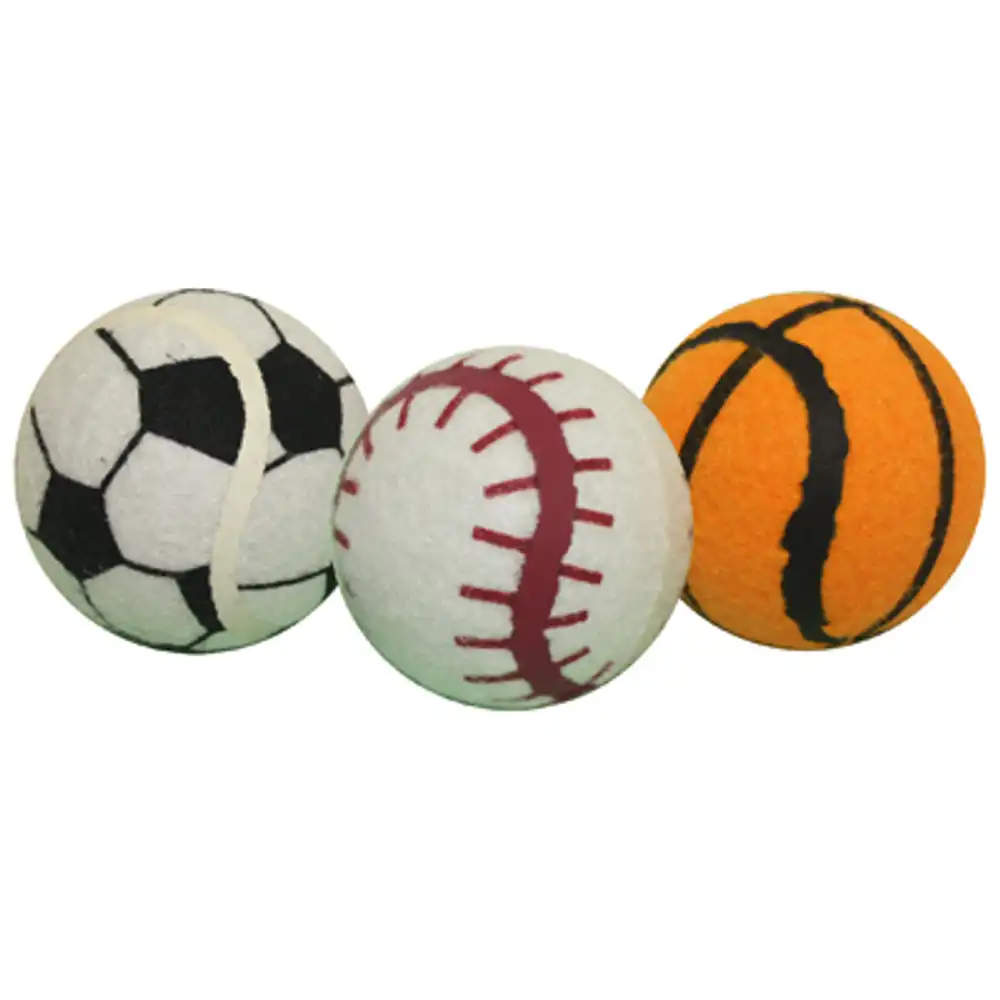 dog toy, sport balls, 2.5-in., 3-pk.