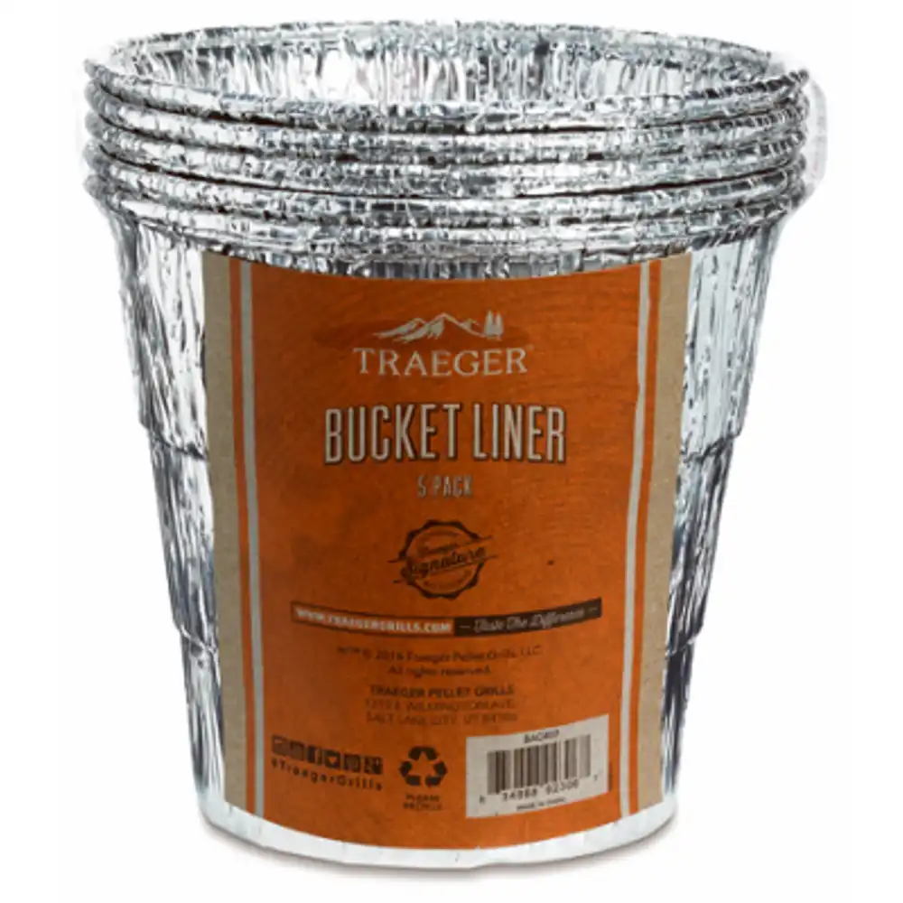 disposable bucket liner, aluminum, 5-pk.