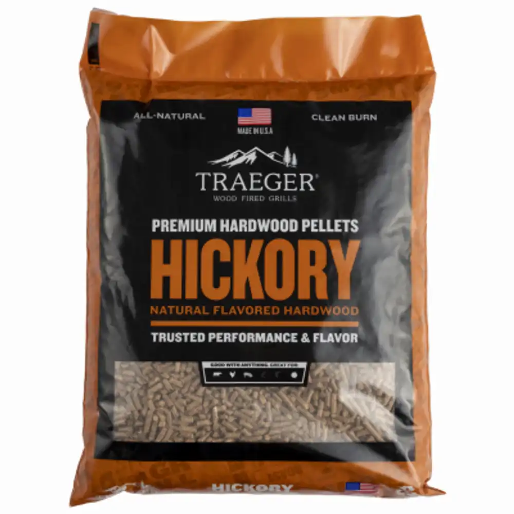 hickory bbq pellets, hardwood, 20 lb.
