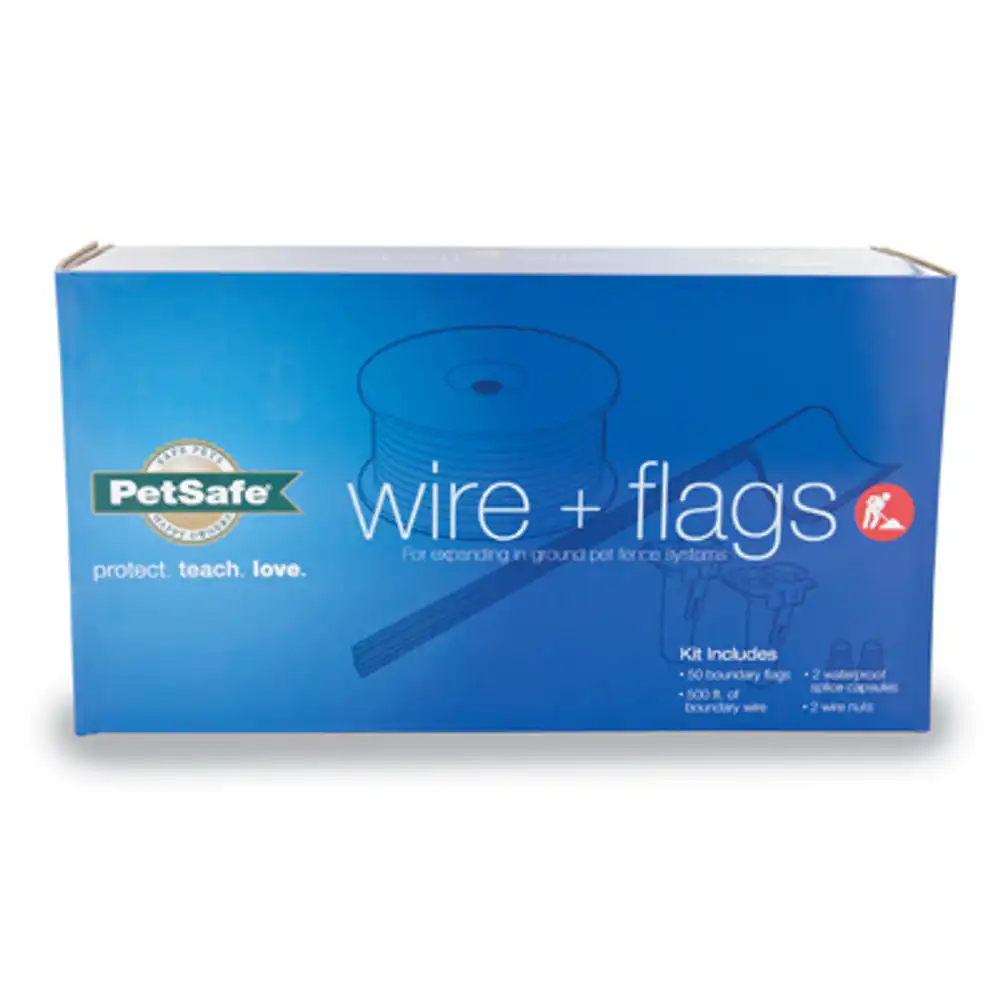fence kit 500 ft. boundary wire & 50 flags